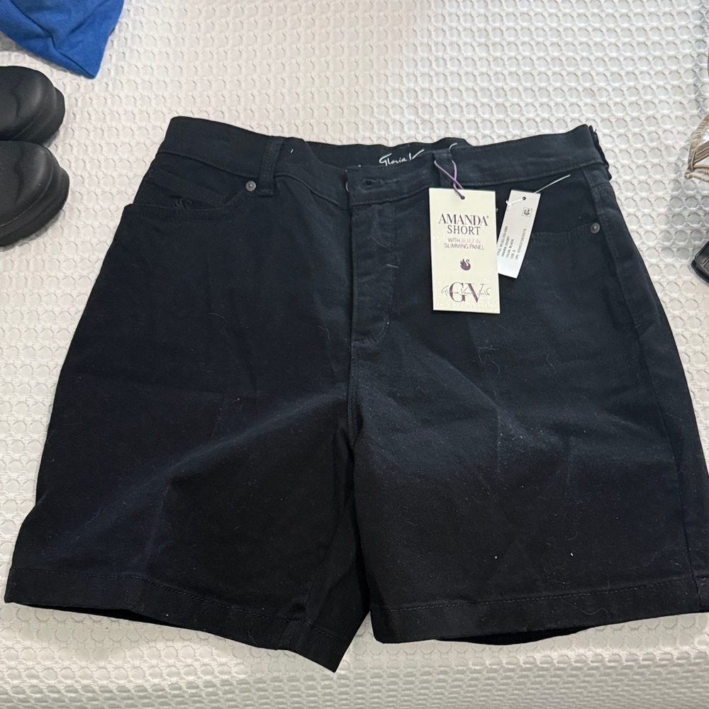 Gloria Vanderbilt Black Amanda Flat Front Women’s Shorts
